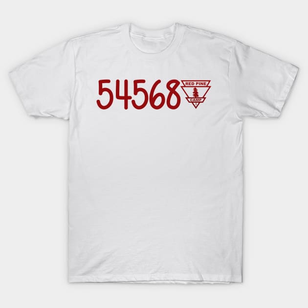 Camp Red Pine Zip Code T-Shirt by hcohen2000